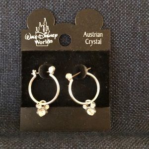 Disney World Mickey mini hoop earrings 3/4” approx., silver tone